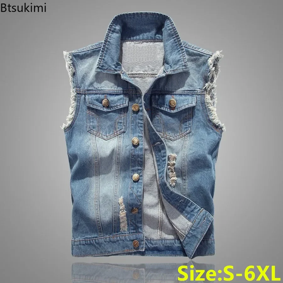 Men'S Shoes For Jeans - 2026 Men's Denim Sleeveless Jacket Cotton