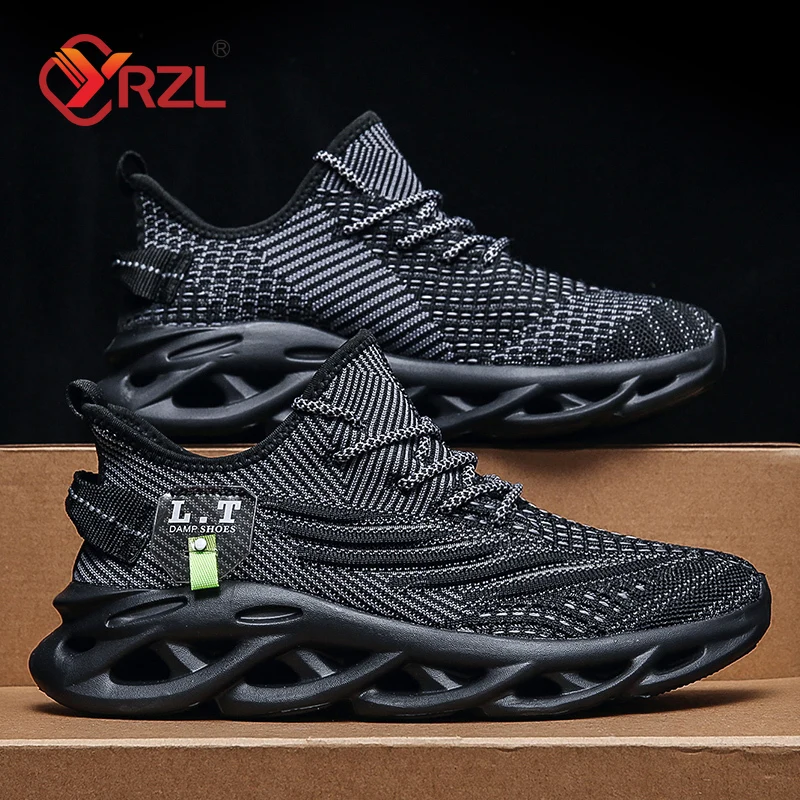Men Shoes Size Chart - YRZL Men Sports Running Black Jogging