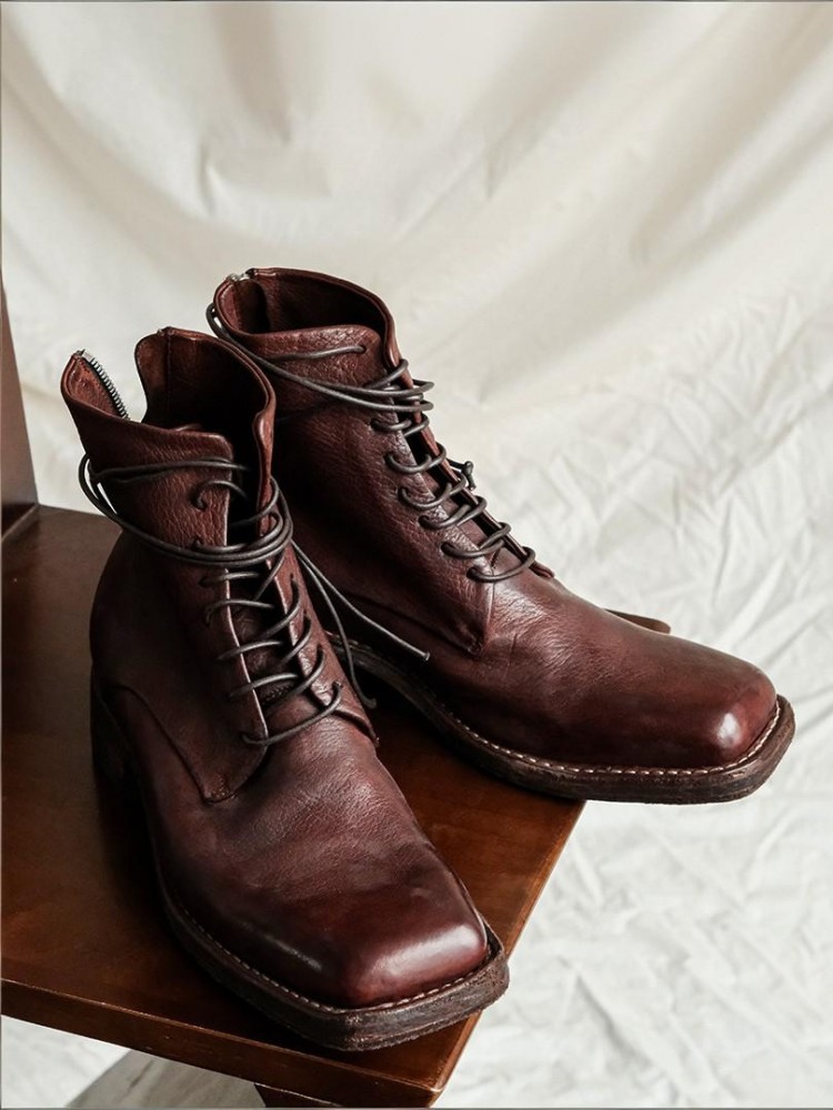 Retro Fashion Male Zipper Genu - Men'S Shoes With Height Increase reseña y precio