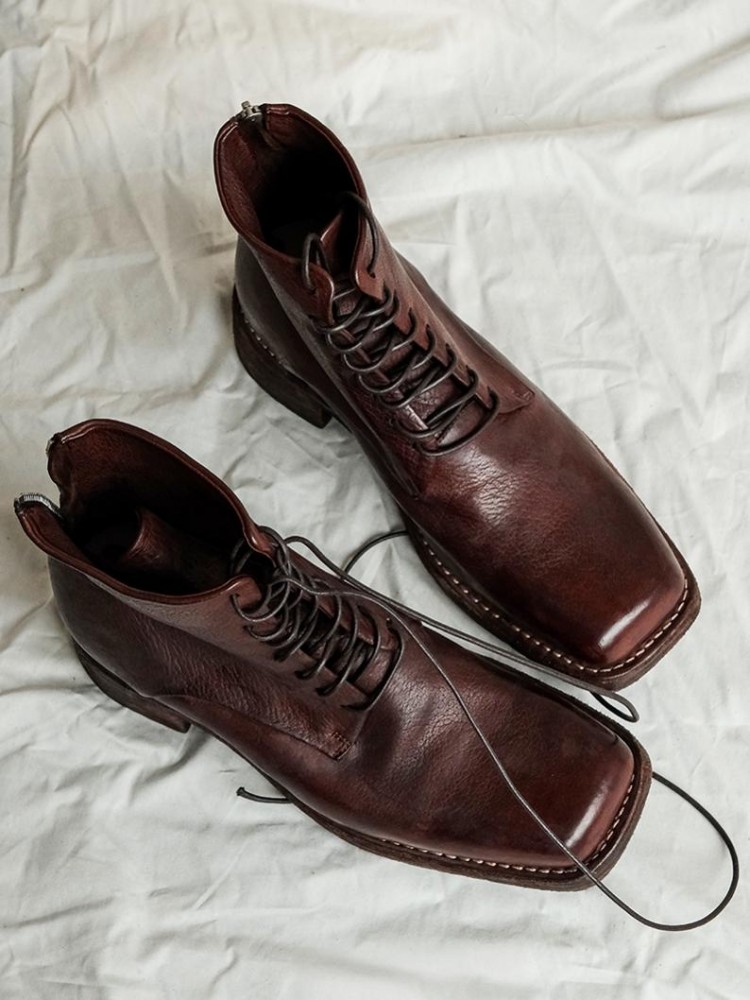 Retro Fashion Male Zipper Genu - Men'S Shoes With Height Increase reseña y precio