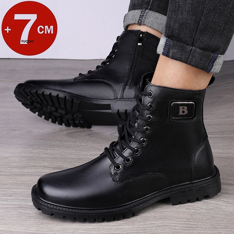 Men's Genuine Leather Elevator - Men'S Shoes With Height Increase reseña y precio