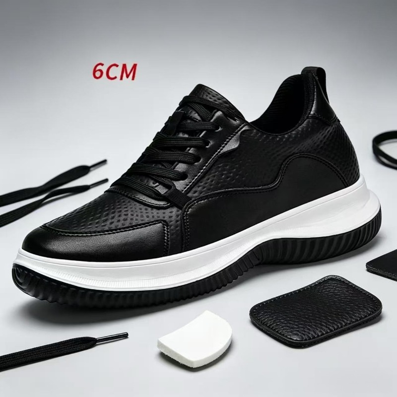 White Cow Leather Elevator Sne - Men'S Shoes With Height Increase reseña y precio