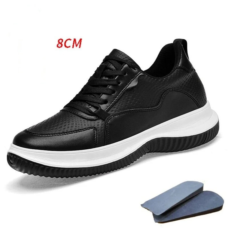 White Cow Leather Elevator Sne - Men'S Shoes With Height Increase reseña y precio