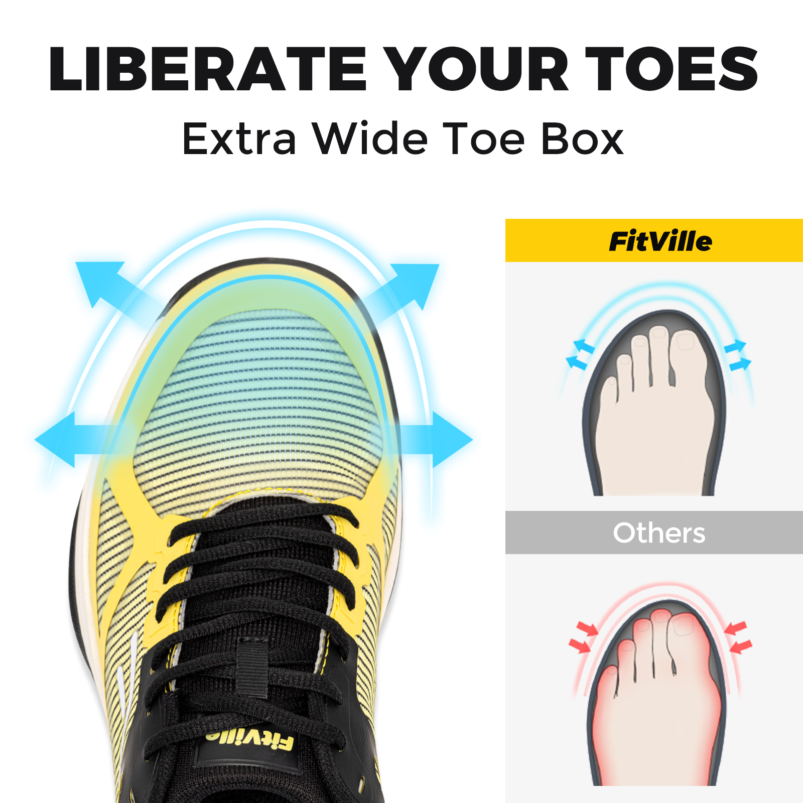 FitVille Wide Pickleball Shoes - Men Shoes Size Chart reseña y precio