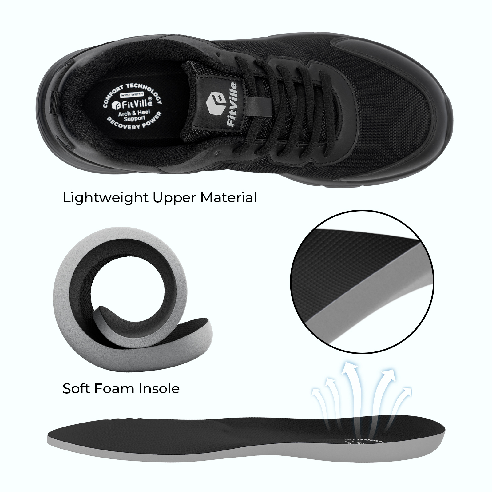 FitVille Men's Walking Shoes W - Men Shoes Size Chart reseña y precio