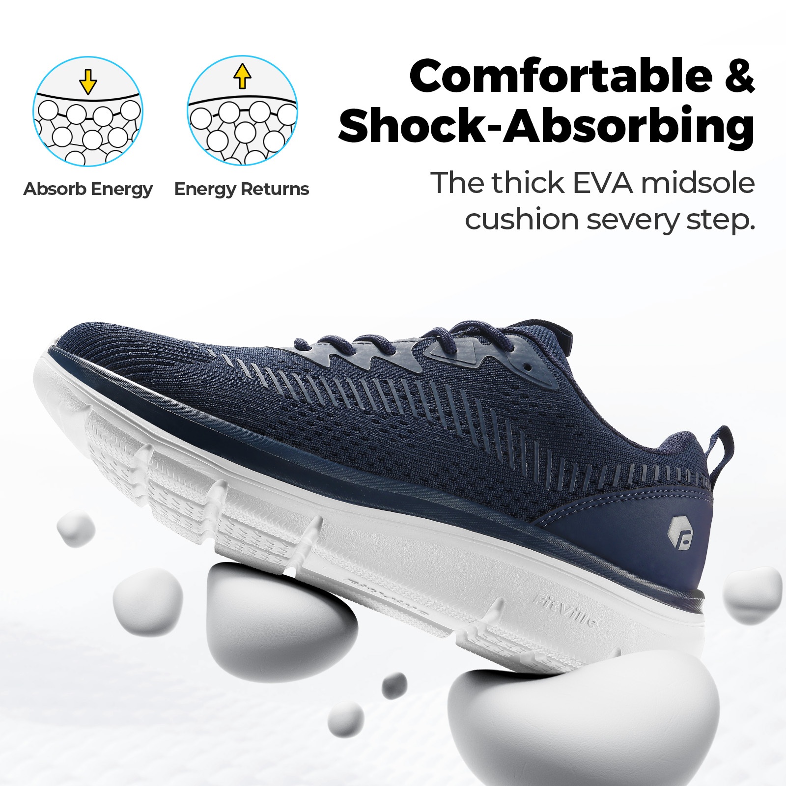 FitVille Men's Walking Shoes L - Men Shoes Size Chart reseña y precio