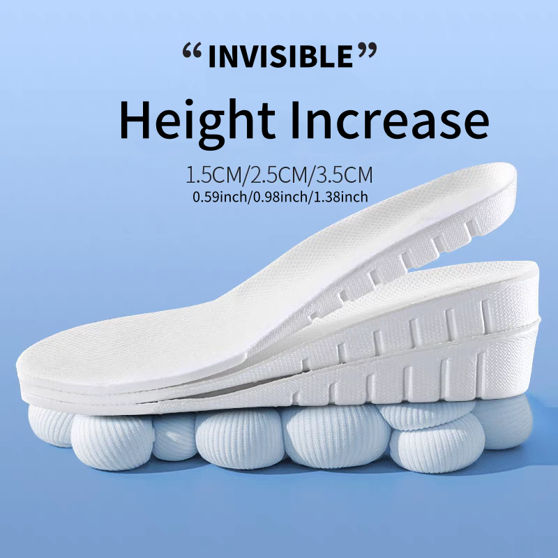 1 Pair New 1.5-3.5cm White Inv - Men Shoes Size Chart reseña y precio