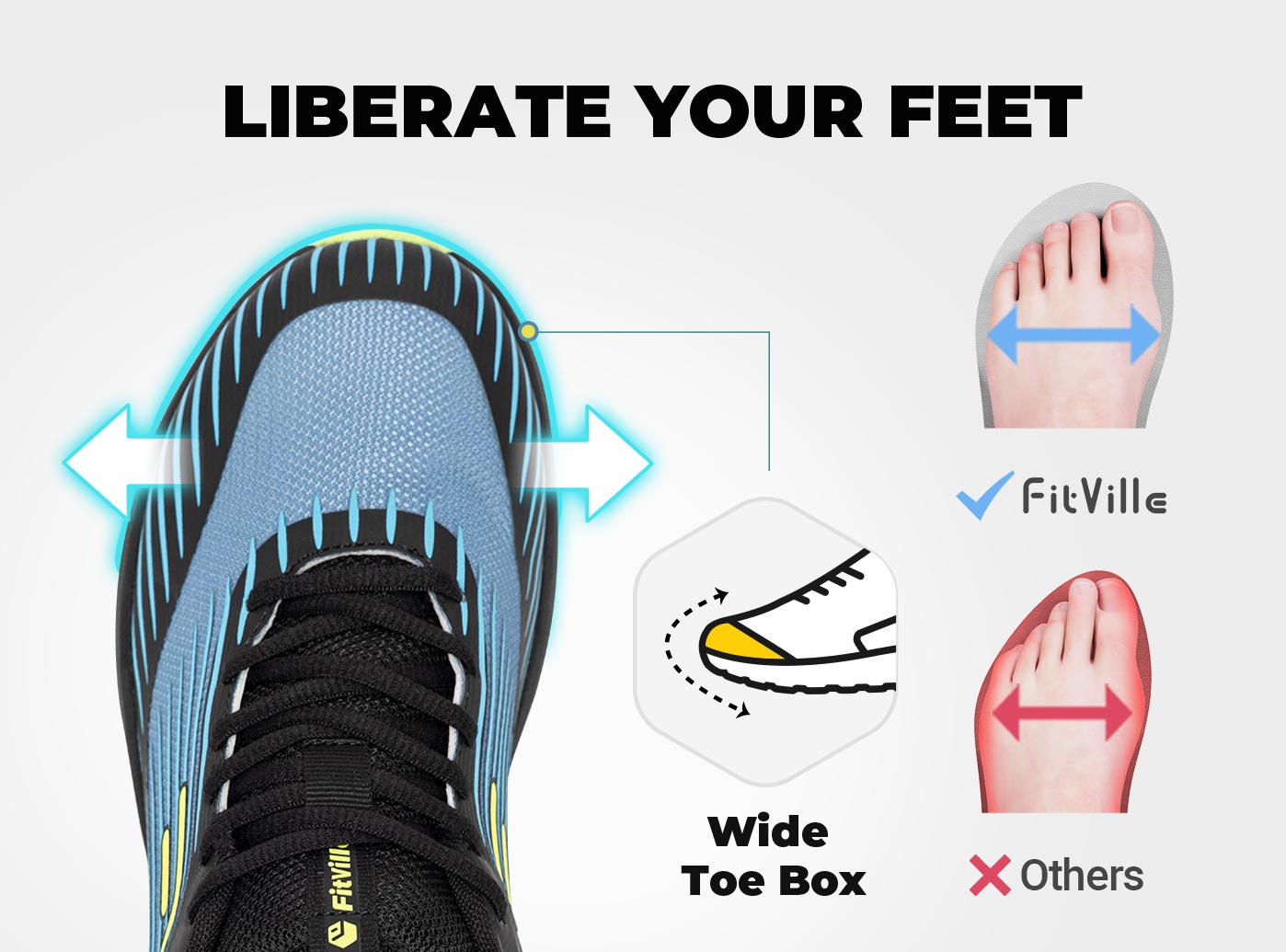 FitVille Men's Trail Running S - Men'S Shoes For Wide Feet reseña y precio