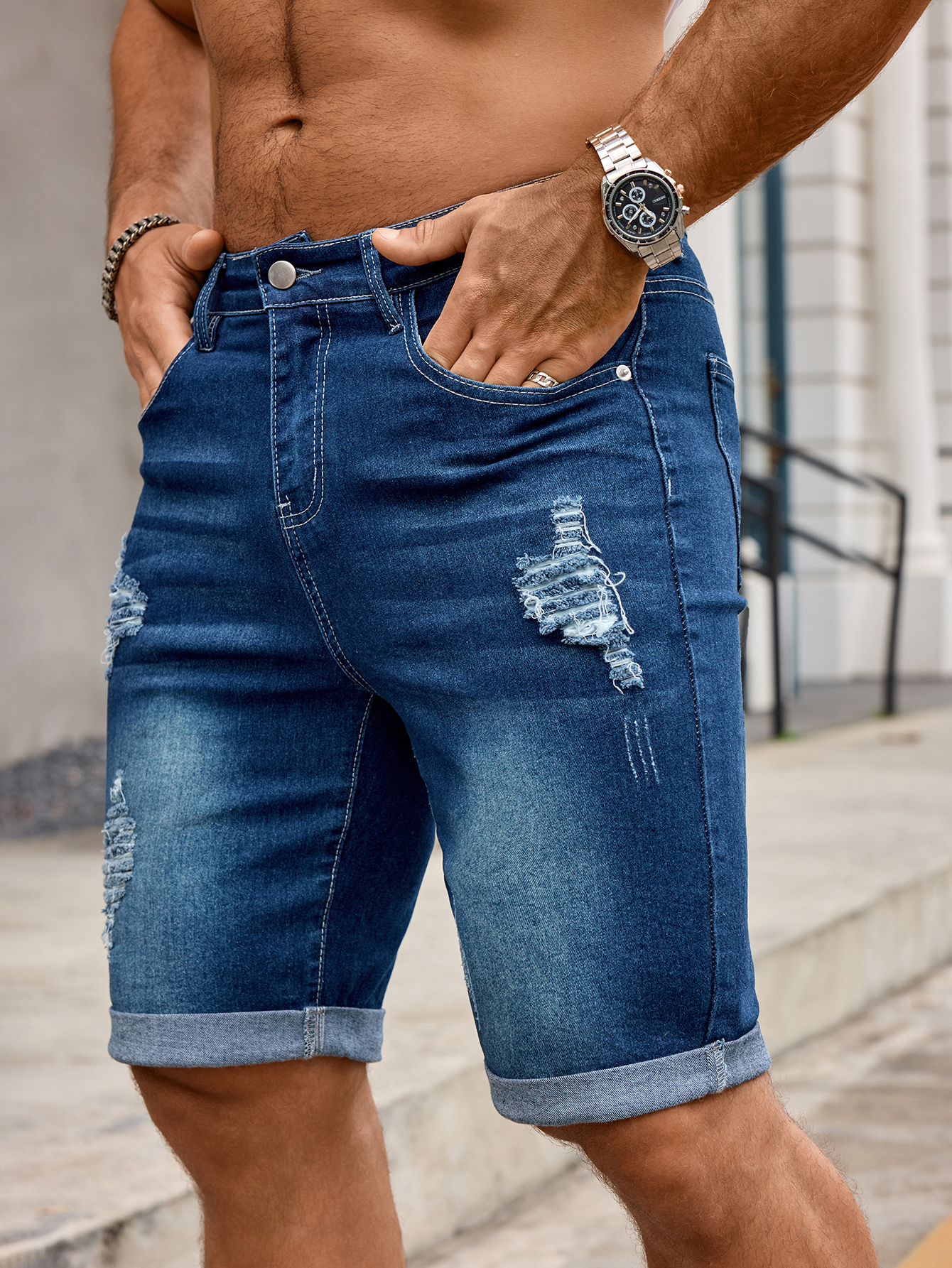 Men Denim Trousers Jeans Short - Men'S Shoes For Jeans reseña y precio