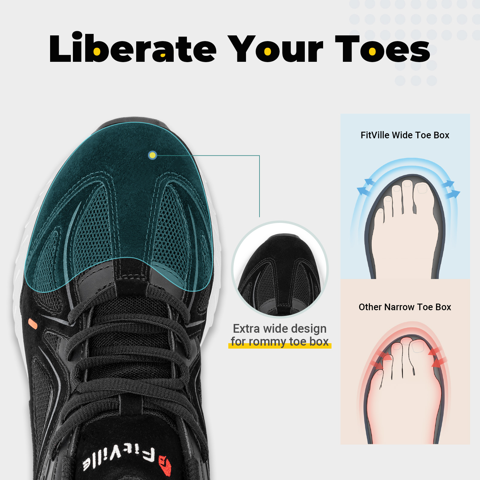 Fittington Walking Shoes For M - Men'S Shoes For Wide Feet reseña y precio