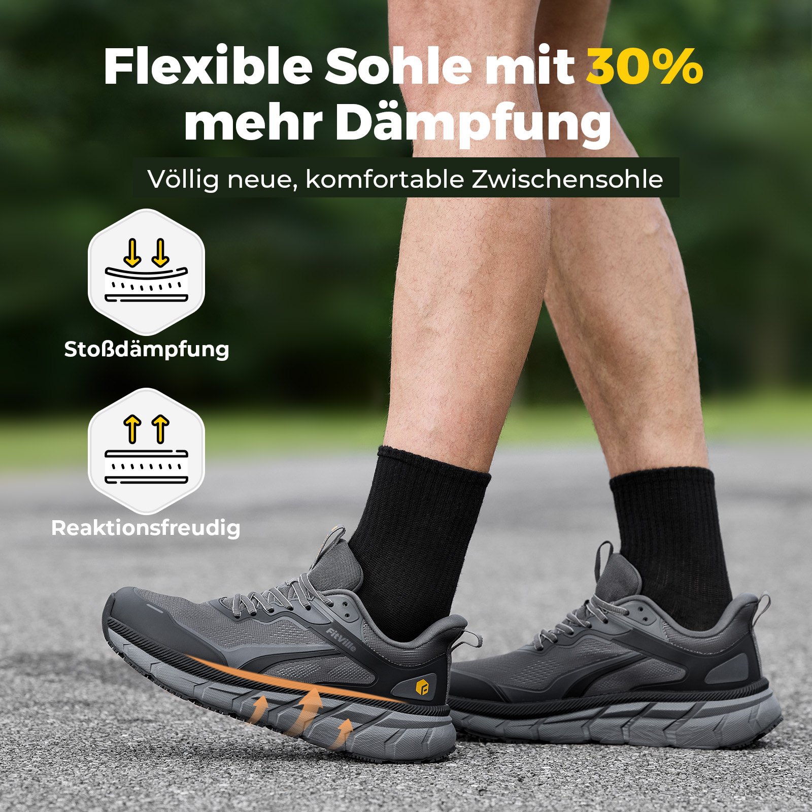 Fitville Extra Wide Running Sh - Men Shoes Size Chart reseña y precio