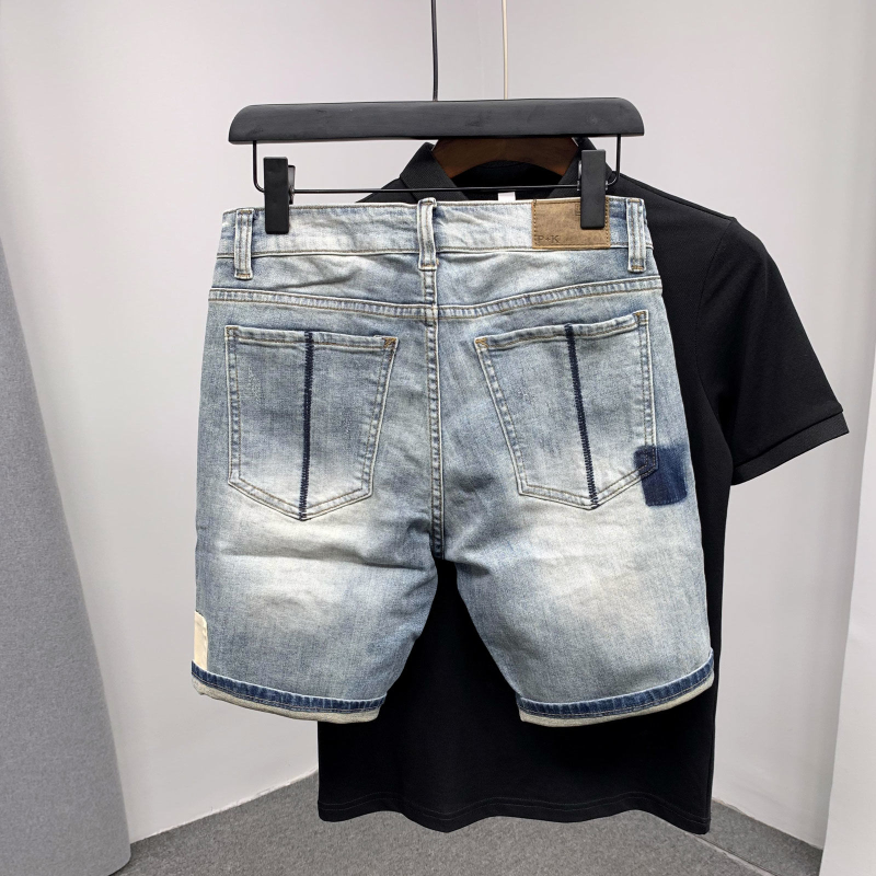 Straight Male Denim Shorts Rip - Men'S Shoes For Jeans reseña y precio