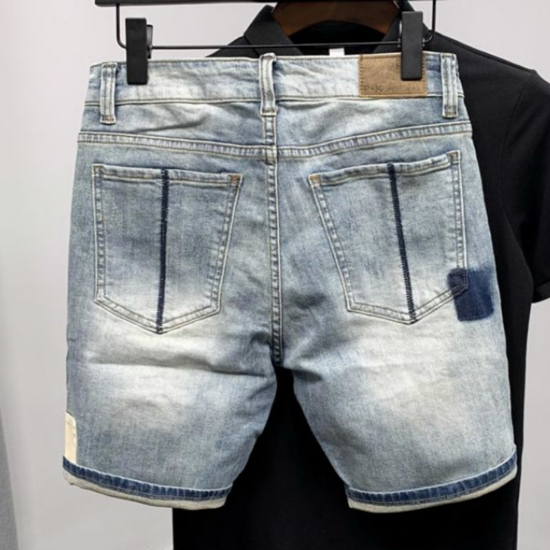 Straight Male Denim Shorts Rip - Men'S Shoes For Jeans reseña y precio
