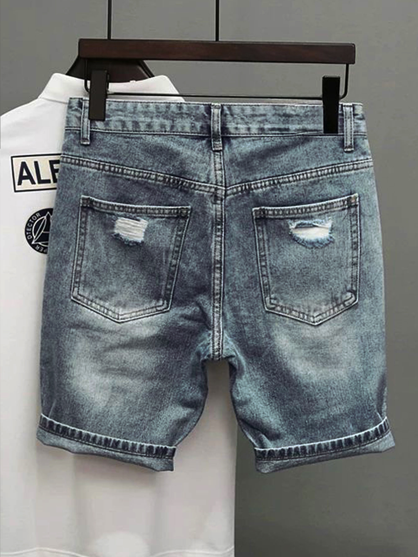 Light Blue Denim Shorts Men's  - Men'S Shoes For Jeans reseña y precio