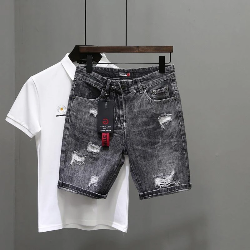Men's Short Jeans Pants Black  - Men'S Shoes For Jeans reseña y precio