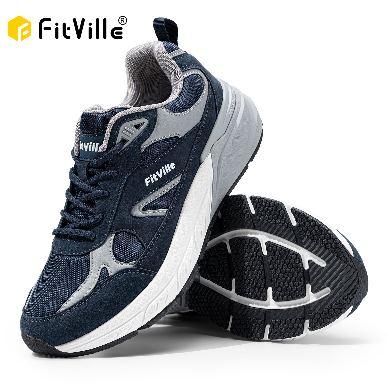 FitVille Newest Walking Shoes  - Men Shoes Size Chart reseña y precio