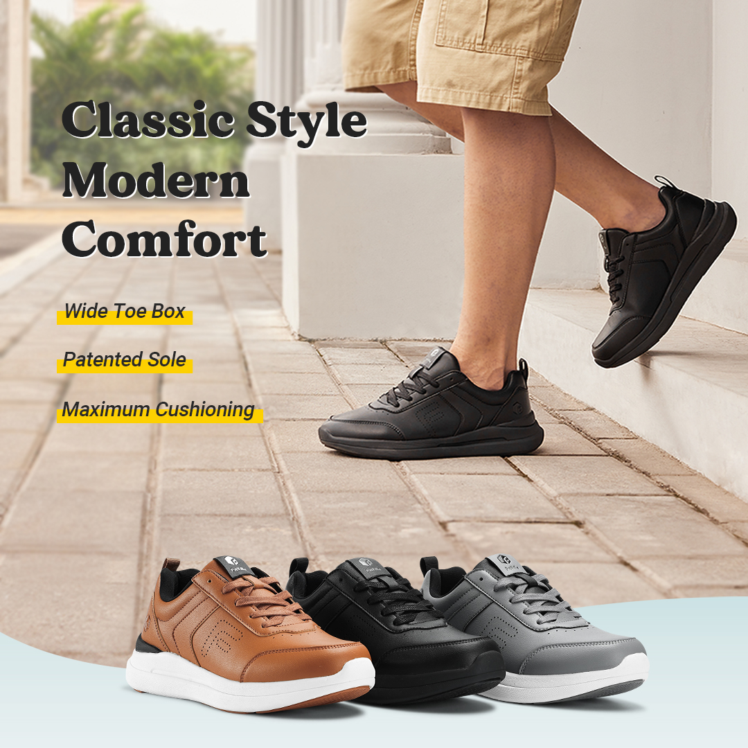 FitVille Men's Casual Leather  - Men'S Shoes For Wide Feet reseña y precio