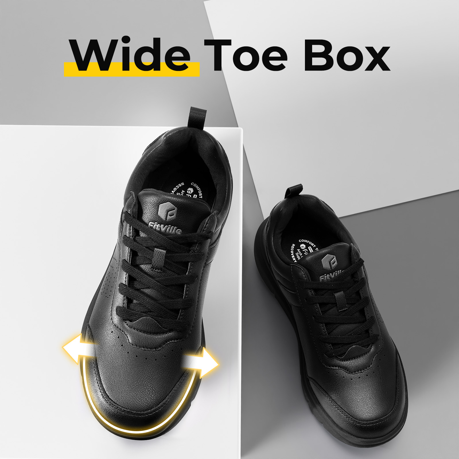 FitVille Men's Casual Leather  - Men'S Shoes For Wide Feet reseña y precio